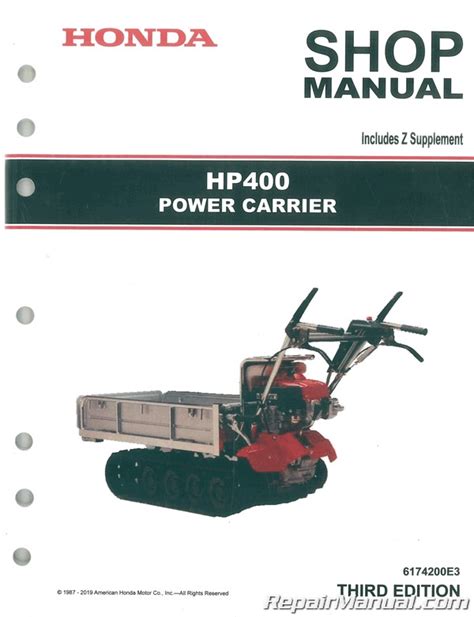 honda hp 400 power carrier manual PDF