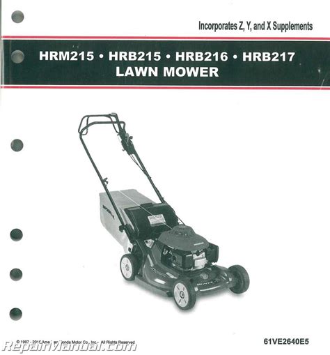 honda hrm215 service manual Kindle Editon