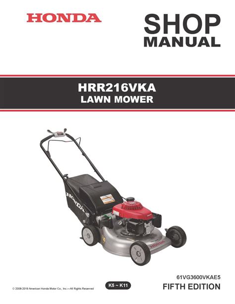 honda hrr216 shop manual PDF