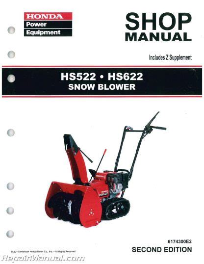 honda hs622 snowblower service manual Reader