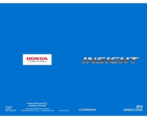 honda insight owners manuals Kindle Editon