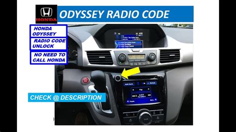 honda odyssey audio code error Epub