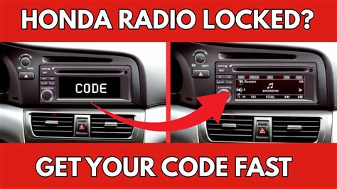 honda odyssey radio says code Reader