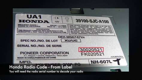 honda radio code serial number Doc