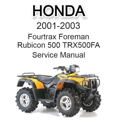 honda trx500fa foreman rubicon manual Doc