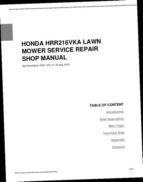 honda-hrr216-service-repair-shop-manual Ebook PDF