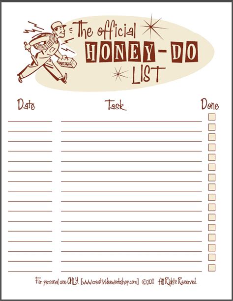 honey do list a journal to enter your honey do list projects Epub
