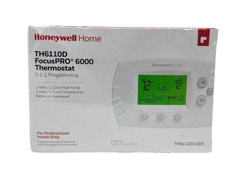 honeywell focuspro th6110d Reader