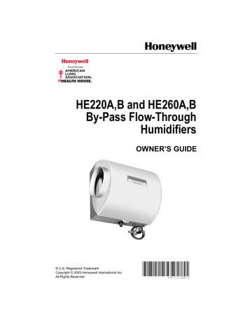 honeywell humidifier manual he220 Reader