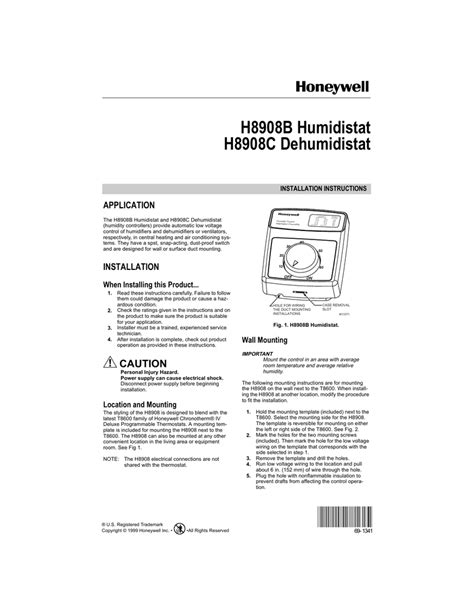 honeywell humidistat user manual Doc