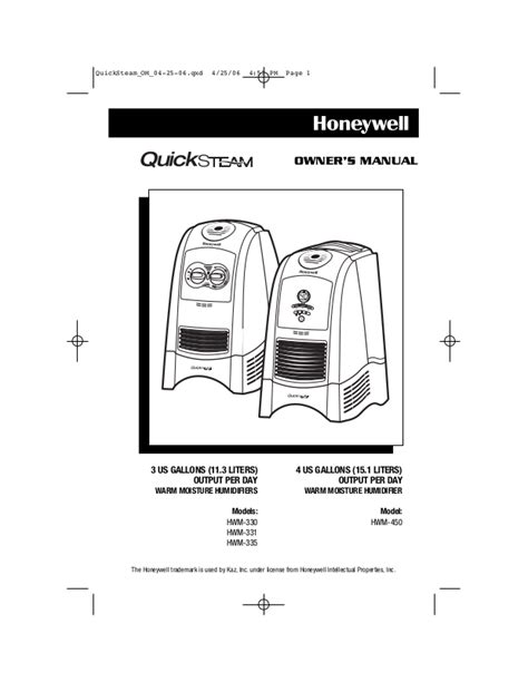 honeywell hwm 330 manual PDF