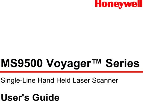 honeywell ms9500 scanners owners manual Doc