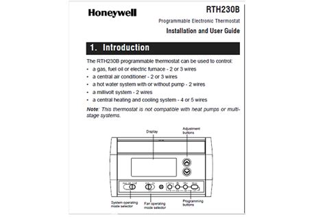 honeywell rth230b instruction manual Kindle Editon