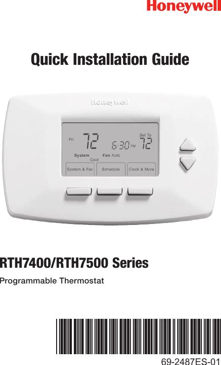 honeywell rth7400d1008 install instructions Reader