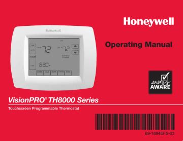 honeywell th8000 instruction manual PDF