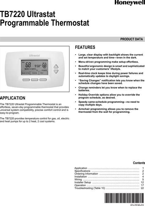 honeywell thermostat instruction manuals Epub