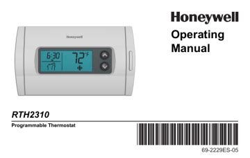 honeywell thermostat manual rth2310 Doc