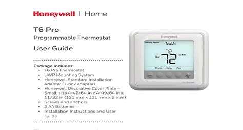honeywell thermostat programming manual Doc
