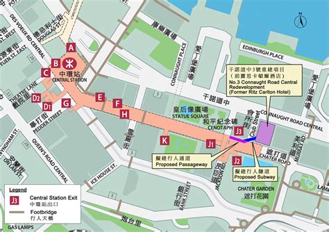 hong kong mtr central station exit map