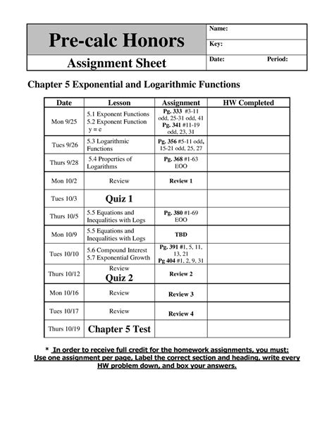 honors pre calc