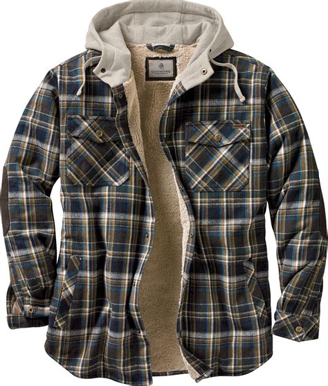 hooded flannel shirt for men