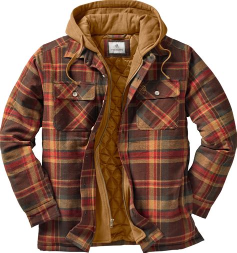 hooded flannel shirt jacket