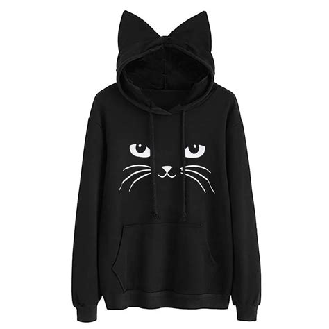 hooded sweatshirt with cat ears