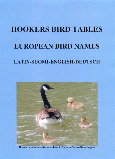 hookers bird tables european birdnames PDF