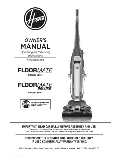 hoover floor scrubber users manual Kindle Editon