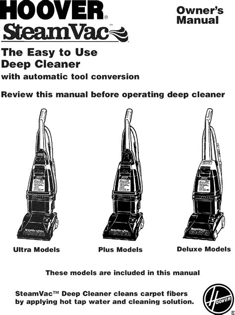 hoover s3603 vacuums owners manual PDF