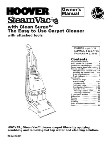 hoover steamvac f5914 manual Doc