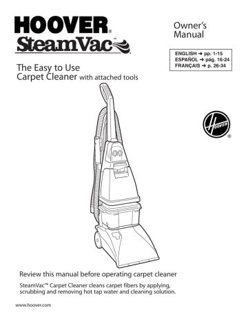 hoover steamvac plus manual Reader