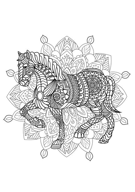 horse mandalas or mandala horses coloring and design book Doc