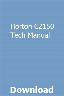 horton automatics c2150 manual pdf Doc