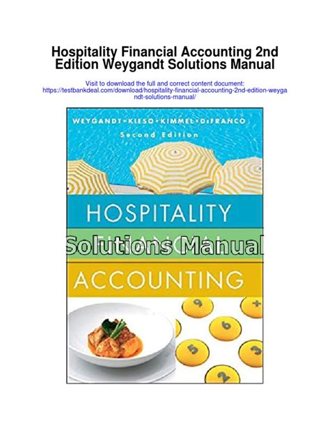 hospitality financial accounting 2nd edition answers pdf Kindle Editon