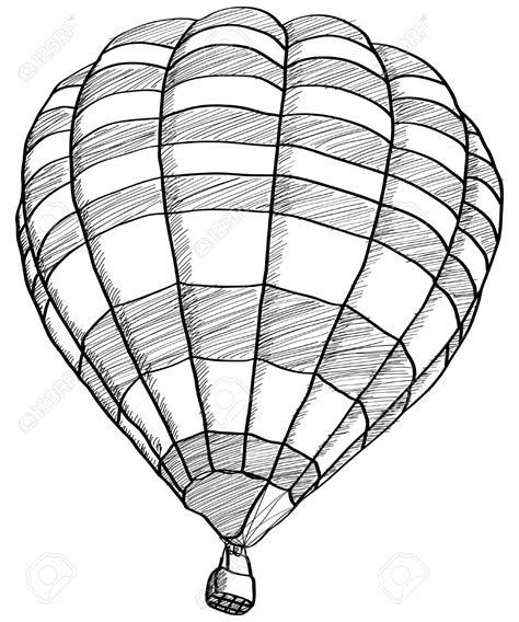 hot air balloon drawing