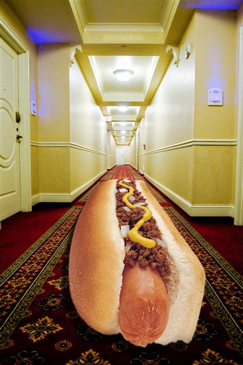 hotdog down a hallway