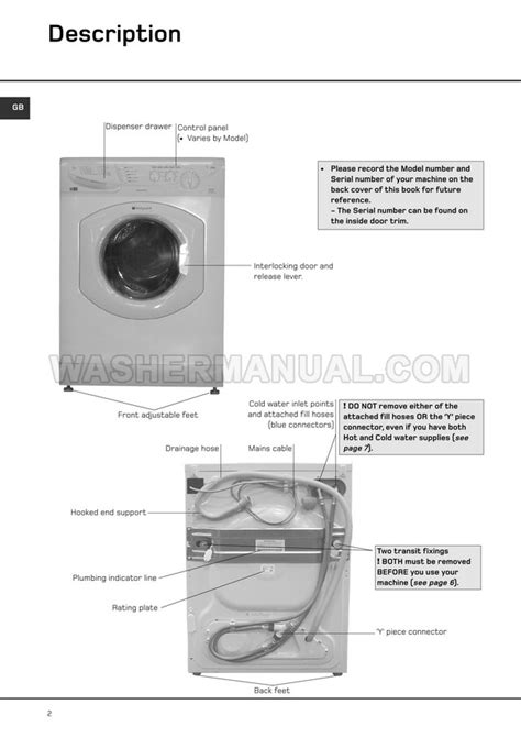 hotpoint wd420 instruction manual Reader