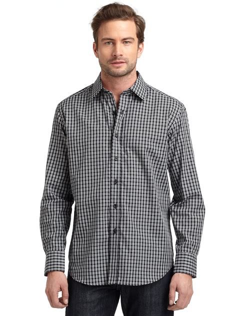 houndstooth mens shirt