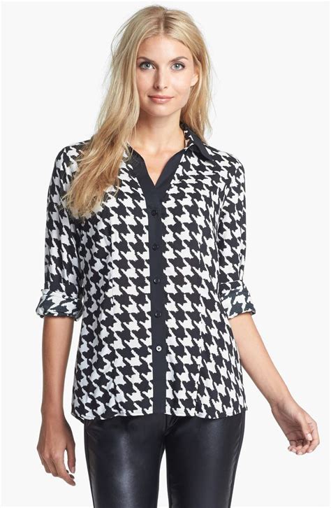 houndstooth shirt womens