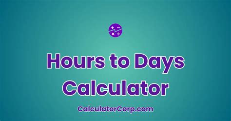 hour to days calculator