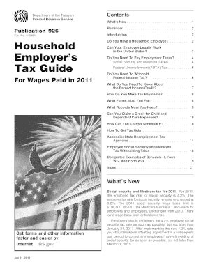 household employer tax guide 2011 PDF