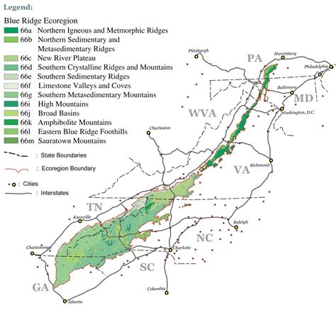 how are goods transported in the blue ridge region