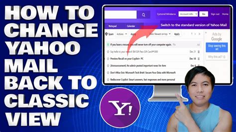 how can i change my yahoo mail back to classic pdf Kindle Editon