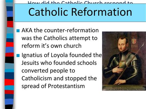 how did catholics respond to the protestant reformation