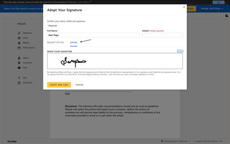how do i change my signature in docusign