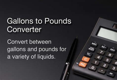 how do i convert pounds to gallons