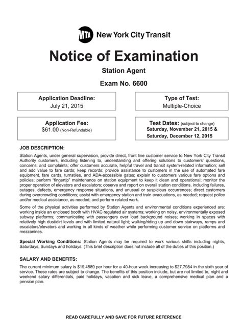 how do you apply online for station agent exam 6600 Doc