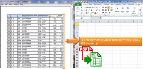 how do you convert a pdf file to excel Kindle Editon