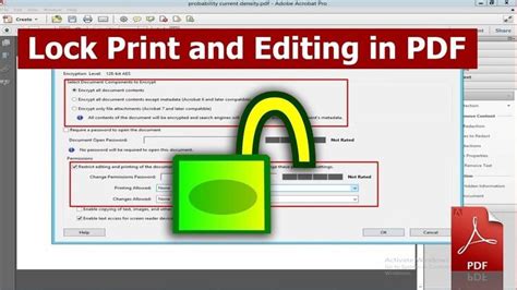 how do you lock a pdf from editing PDF